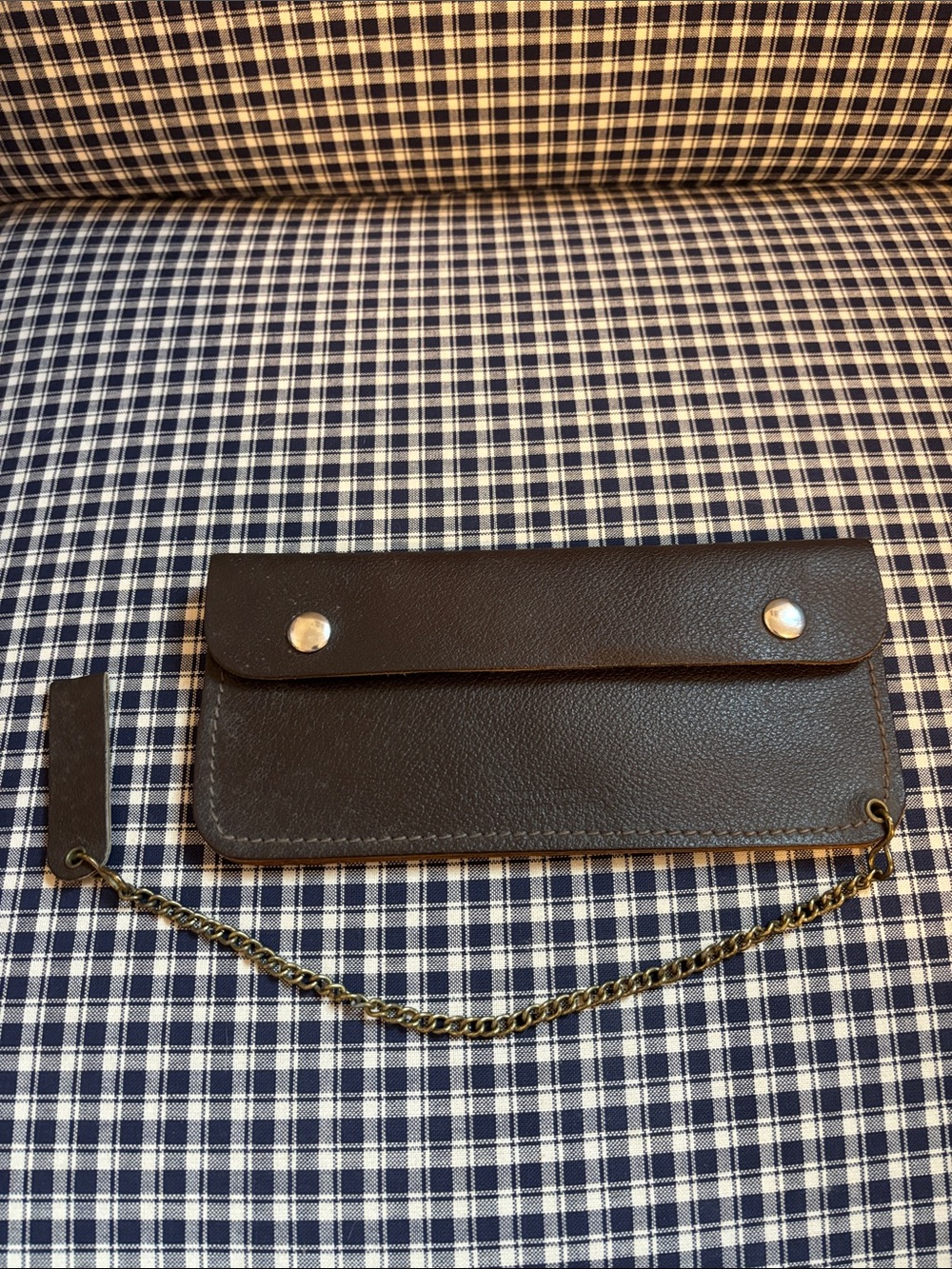 Vintage trucker’s or biker’s long wallet, genuine leather
